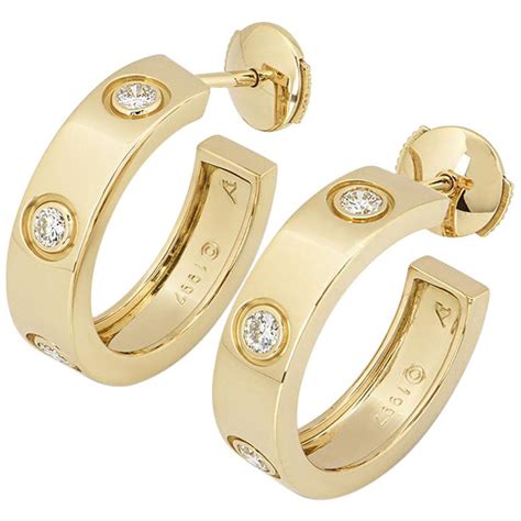 cartier hoop earrings dupe|cartier solitaire earrings.